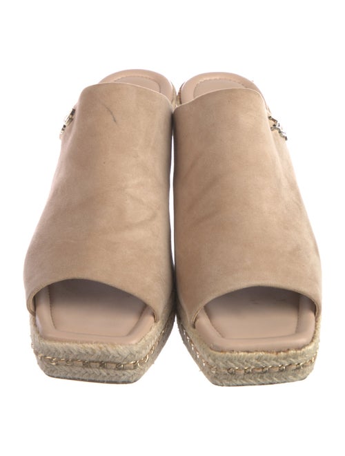 Karl Lagerfeld Suede Chain-Link Accents Espadrilles