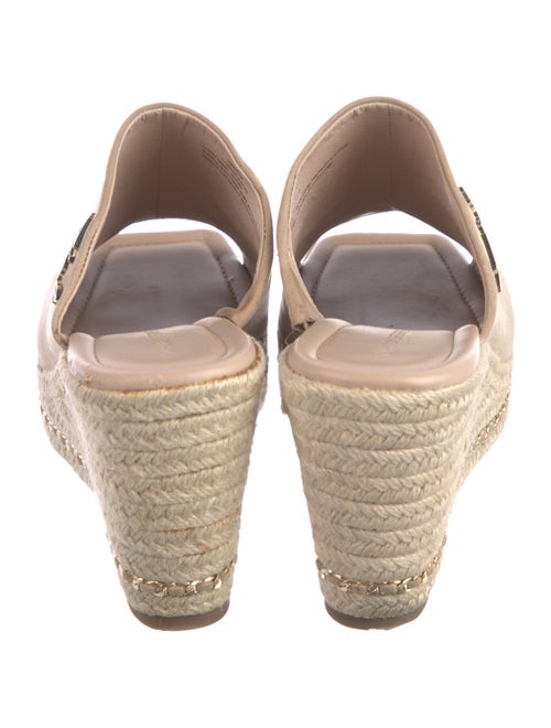 Karl Lagerfeld Suede Chain-Link Accents Espadrilles