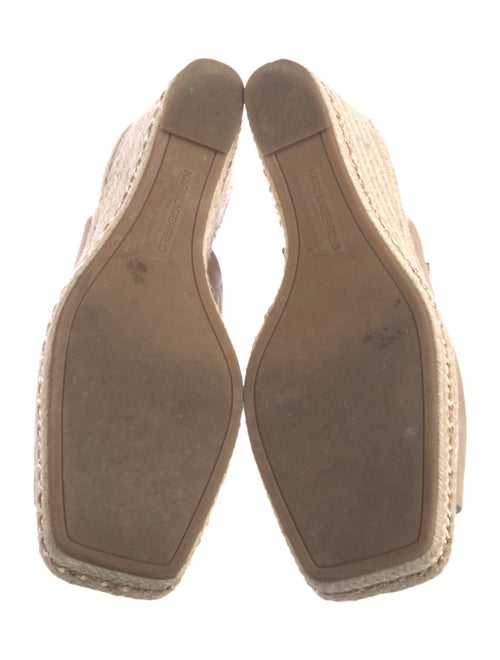 Karl Lagerfeld Suede Chain-Link Accents Espadrilles