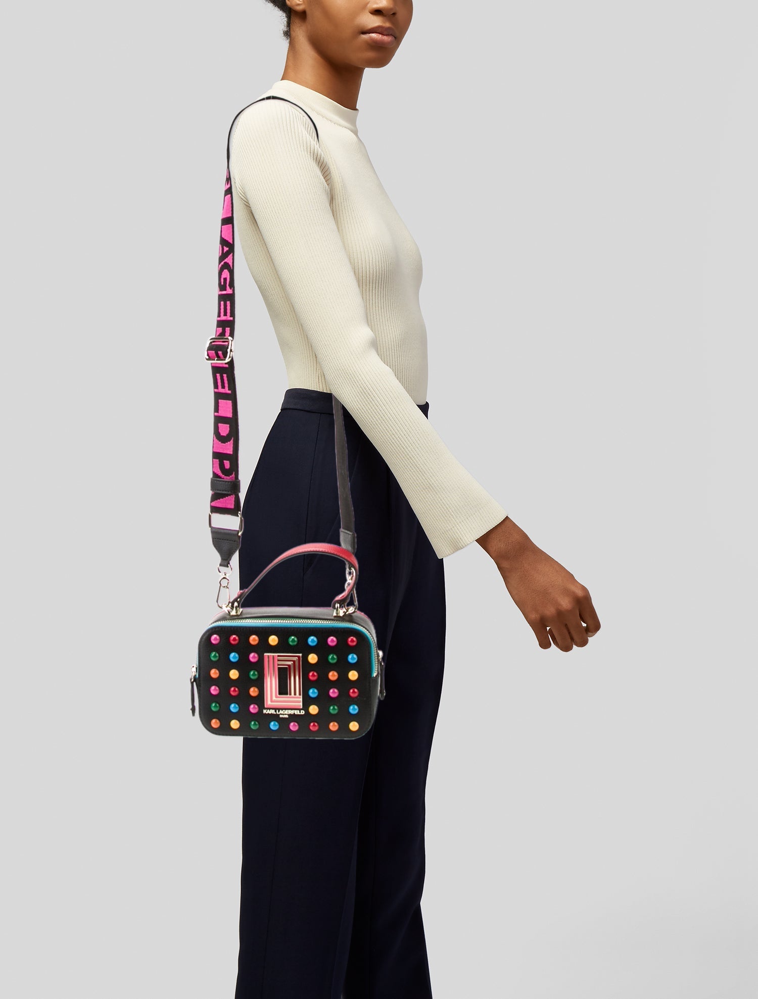 Karl Lagerfeld Leather Shoulder Bag w/ Tags