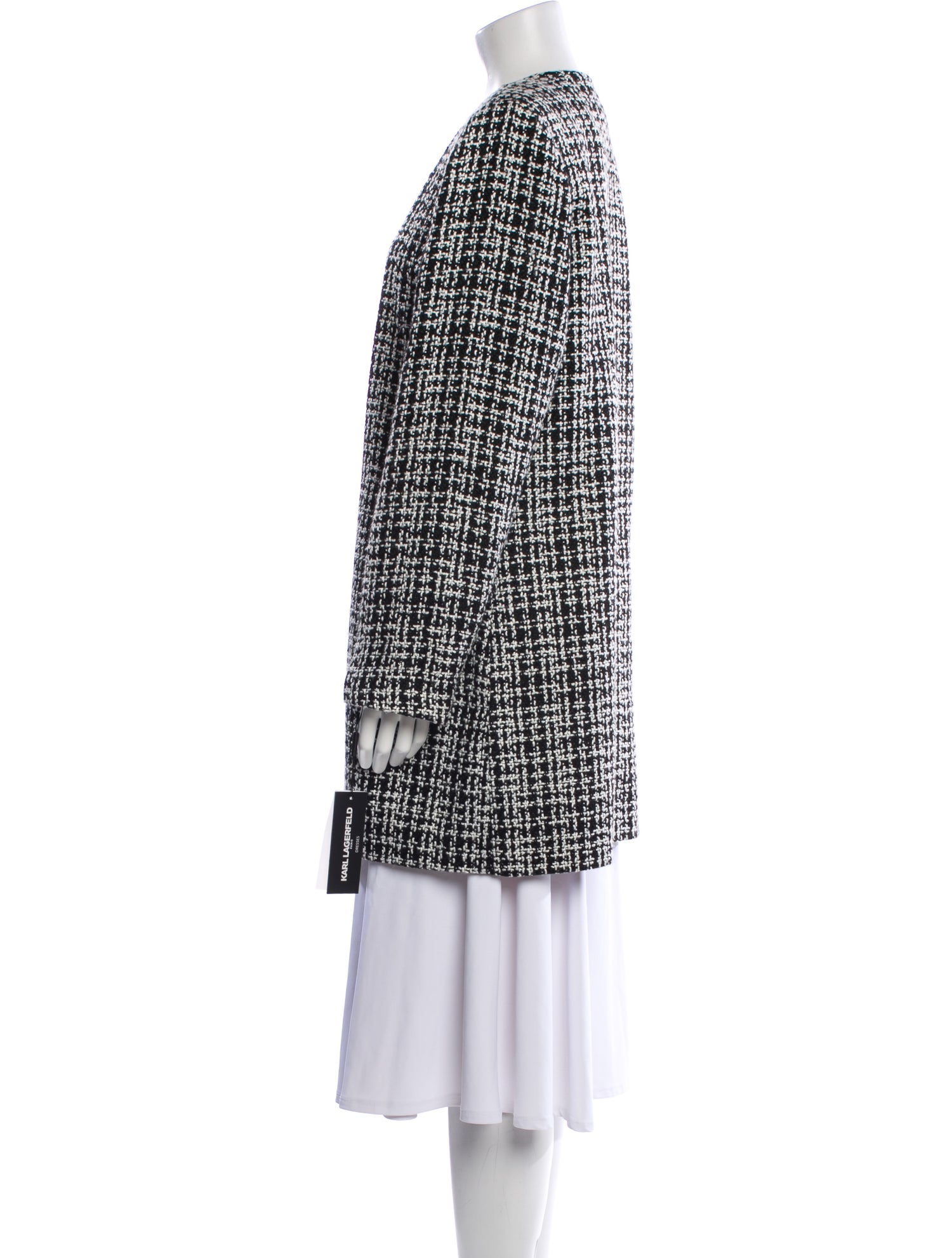 Karl Lagerfeld Tweed Tweed Pattern Jacket