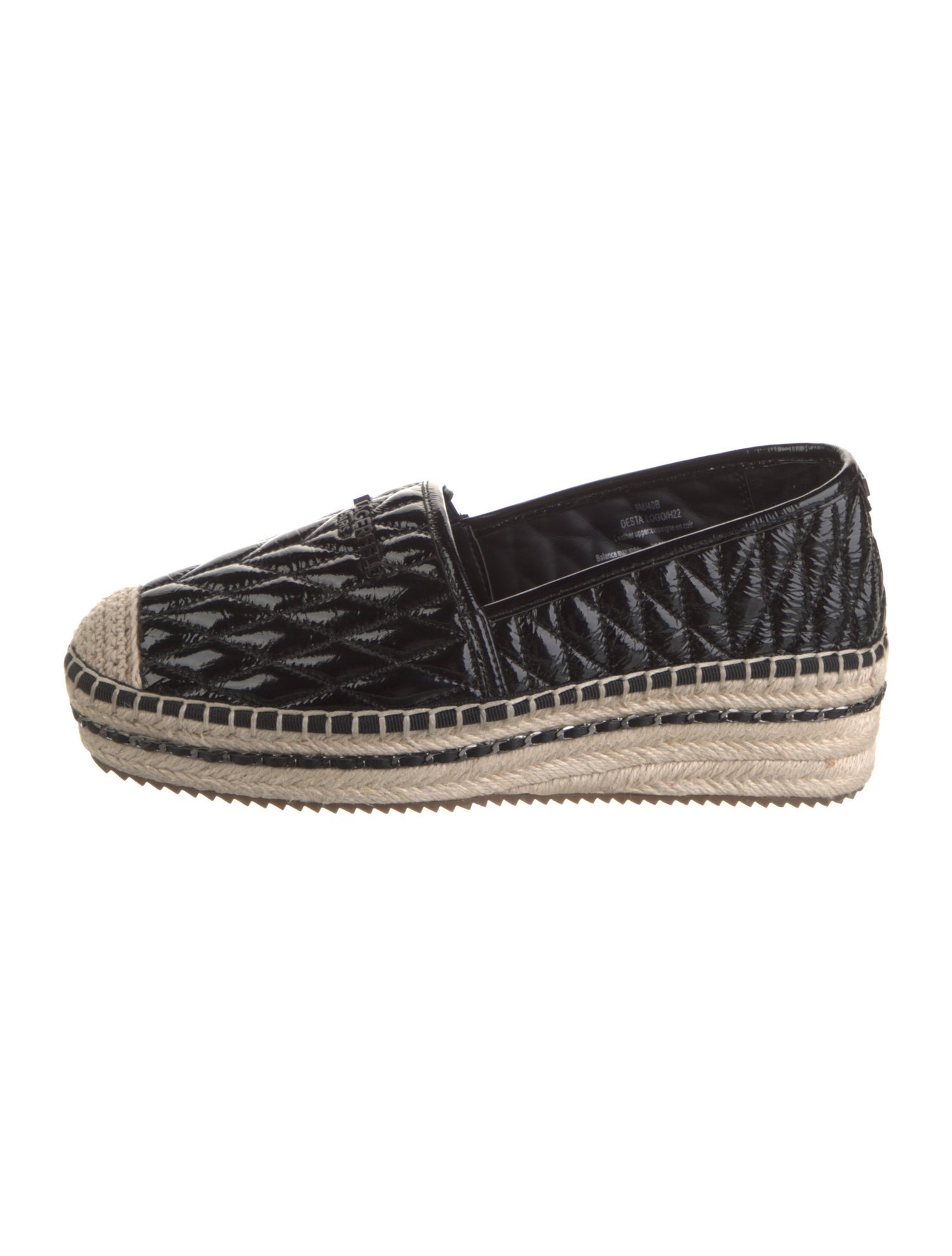 Karl Lagerfeld Patent Leather Printed Espadrilles