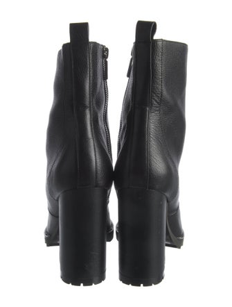 Karl Lagerfeld Leather Crystal Embellishments Lace-Up Boots