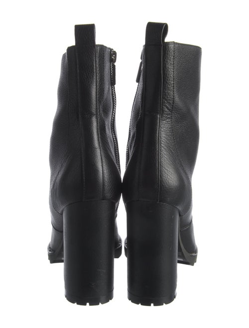 Karl Lagerfeld Leather Crystal Embellishments Lace-Up Boots
