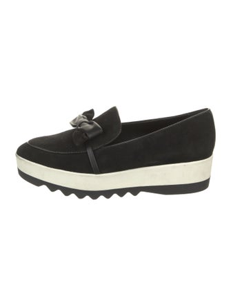Karl Lagerfeld Suede Bow Accents Loafers