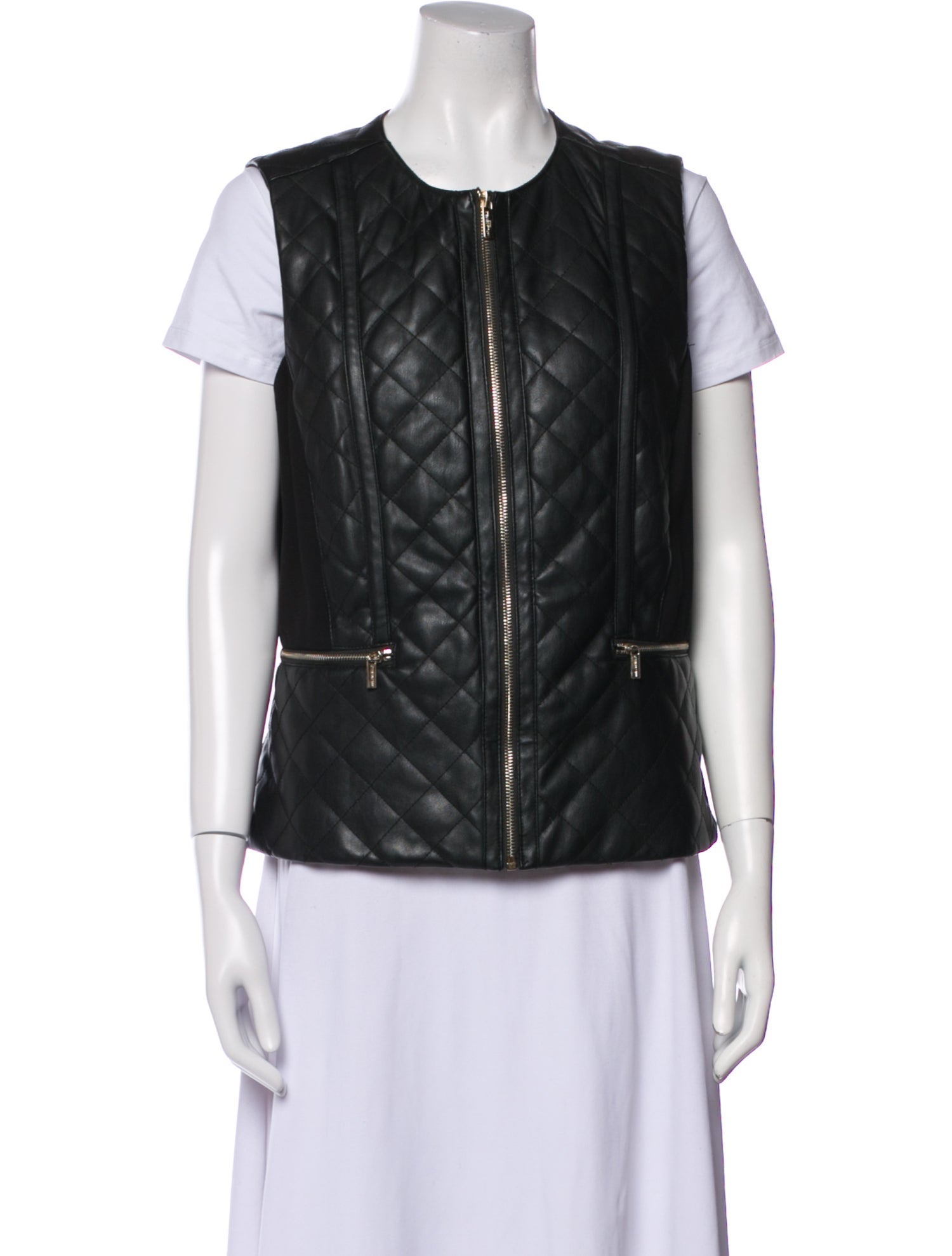 Karl Lagerfeld Faux Leather Vest