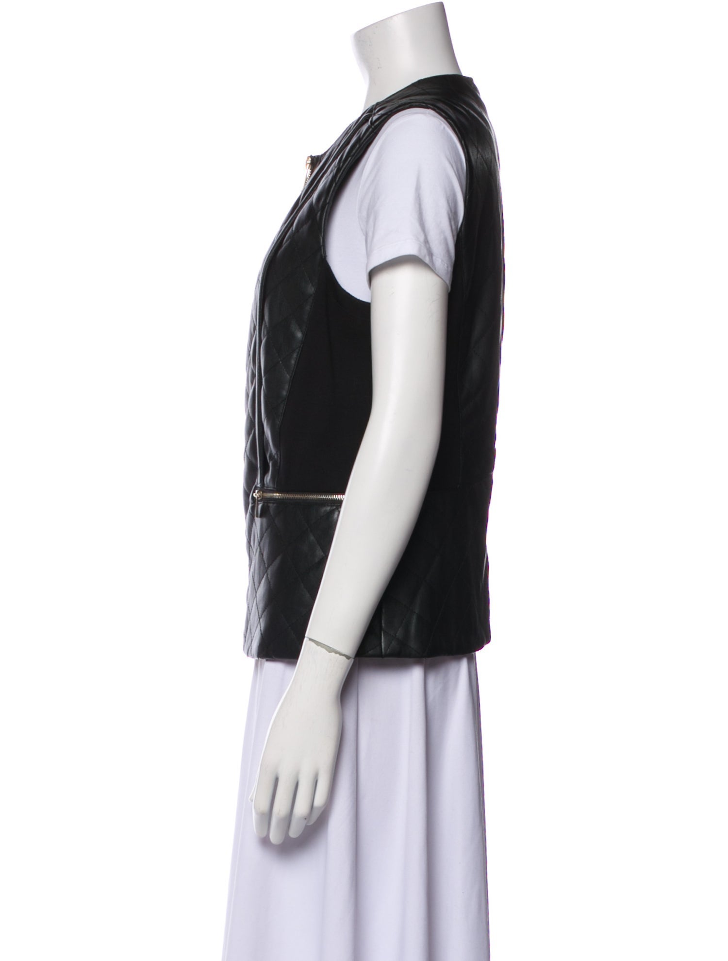 Karl Lagerfeld Faux Leather Vest