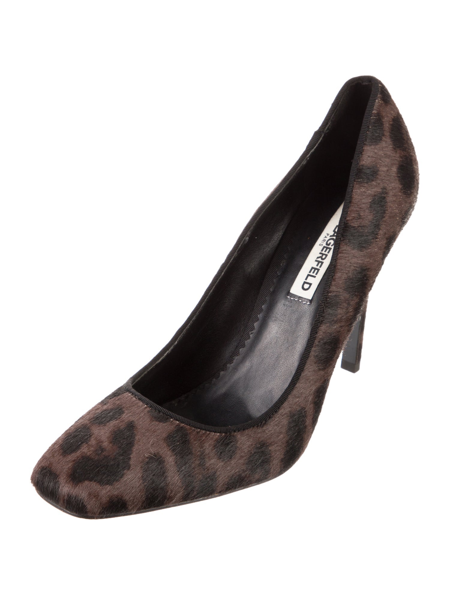Karl Lagerfeld Ponyhair Animal Print Pumps