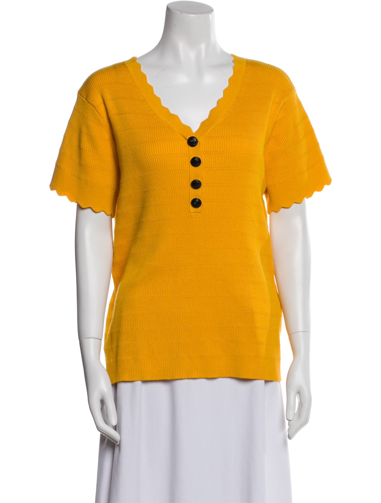 Karl Lagerfeld V-Neck Short Sleeve Polo