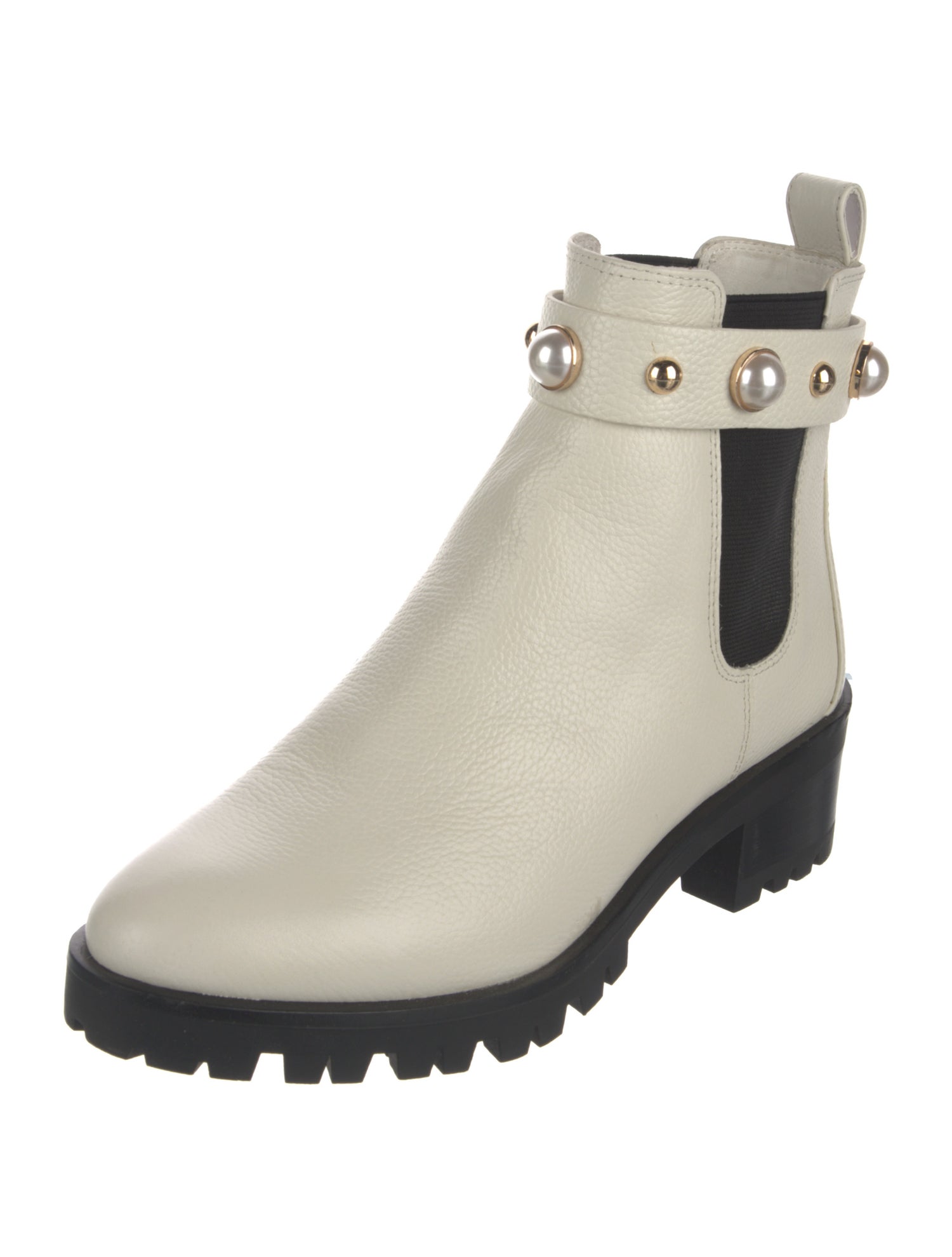 Karl Lagerfeld Leather Studded Accents Chelsea Boots w/ Tags