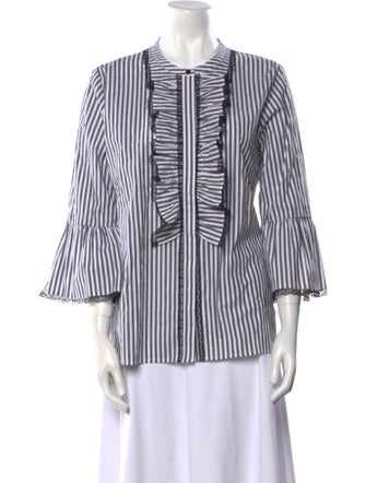 Karl Lagerfeld Striped Crew Neck Top
