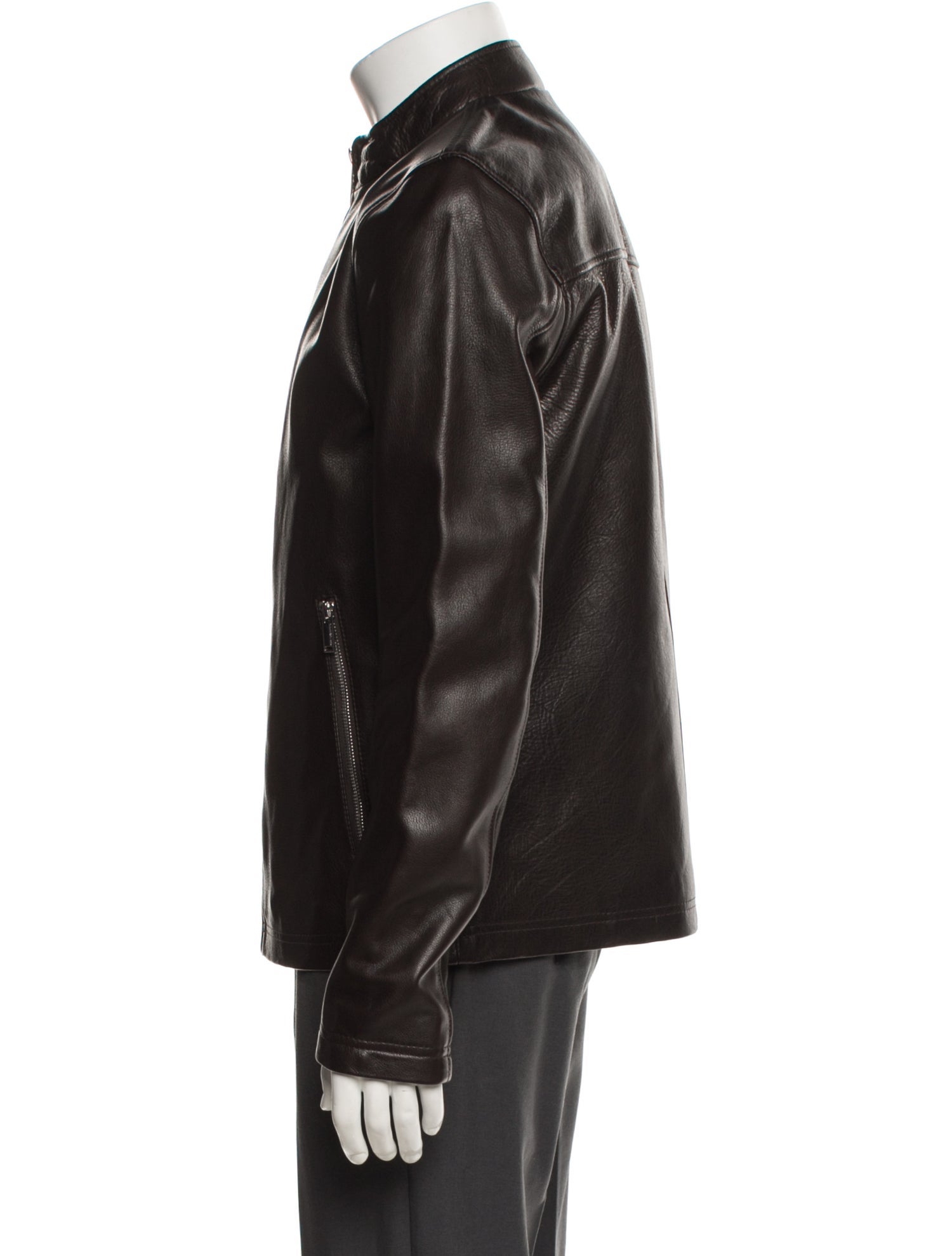 Karl Lagerfeld Leather Moto Jacket
