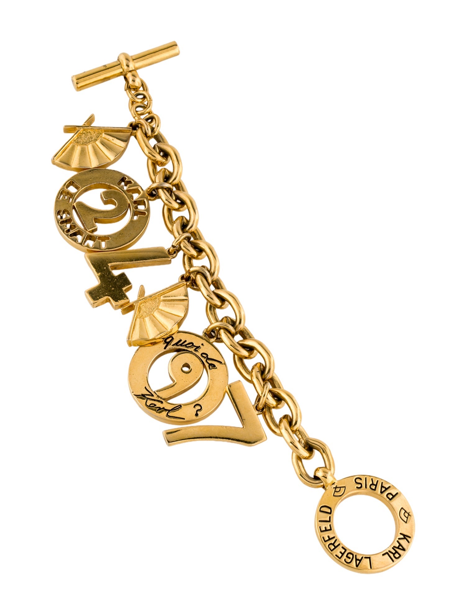 Karl Lagerfeld Enamel Charm Bracelet