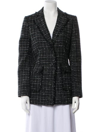 Karl Lagerfeld Tweed Tweed Pattern Blazer