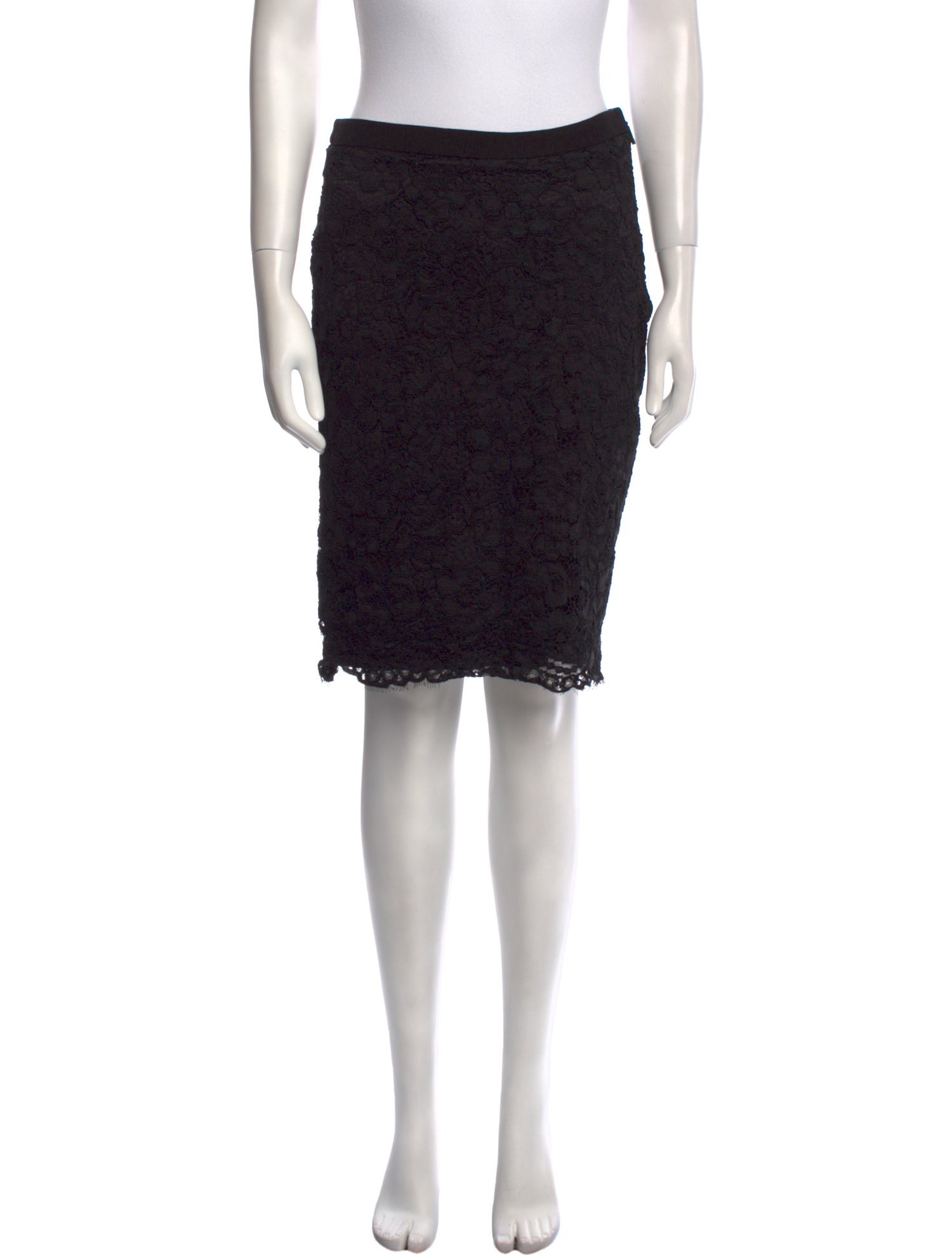 Karl Lagerfeld Wool Knee-Length Skirt
