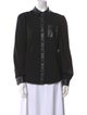 Karl Lagerfeld Long Sleeve Button-Up Top