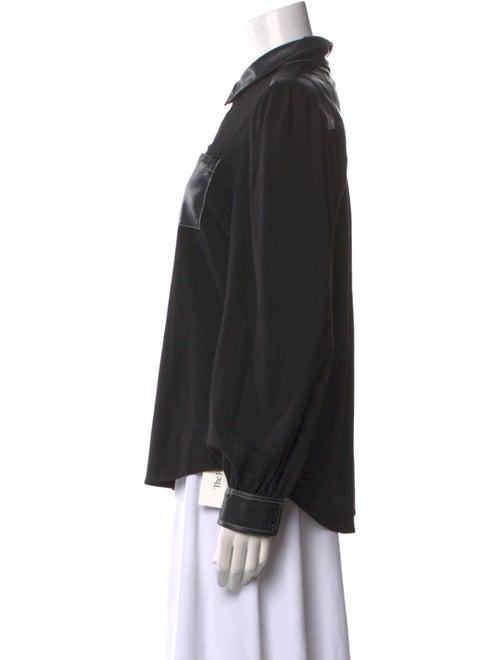 Karl Lagerfeld Long Sleeve Button-Up Top