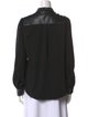 Karl Lagerfeld Long Sleeve Button-Up Top