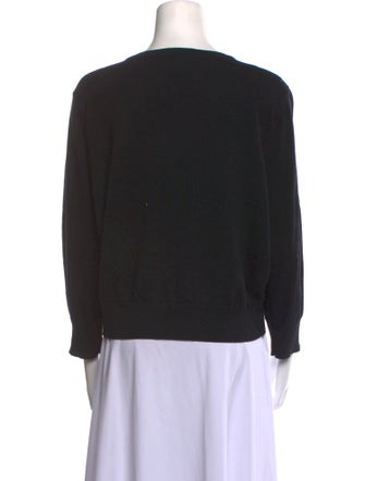 Karl Lagerfeld Floral Print Scoop Neck Sweater