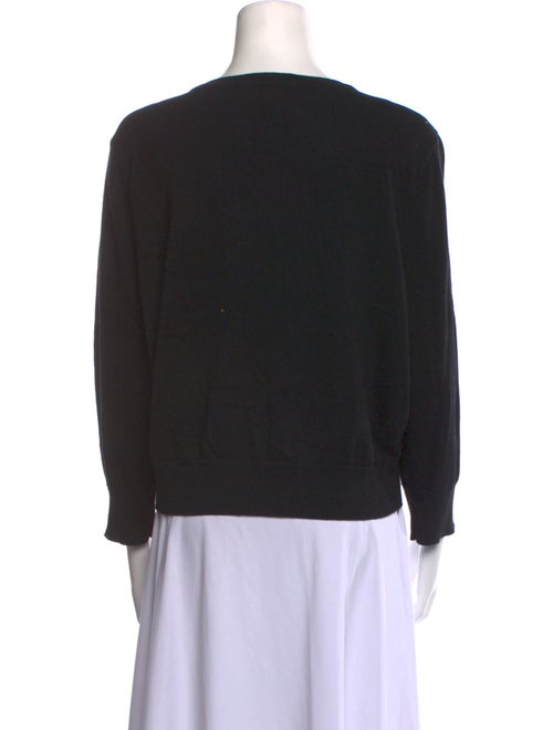 Karl Lagerfeld Floral Print Scoop Neck Sweater