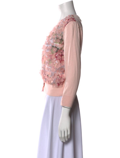 Karl Lagerfeld Lace Pattern Crew Neck Sweater