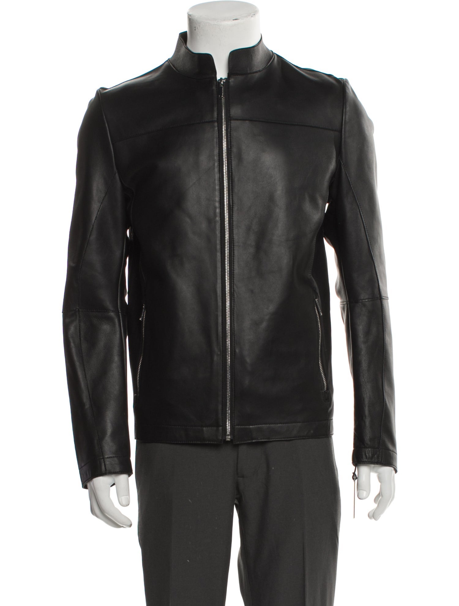 Karl Lagerfeld Leather Moto Jacket