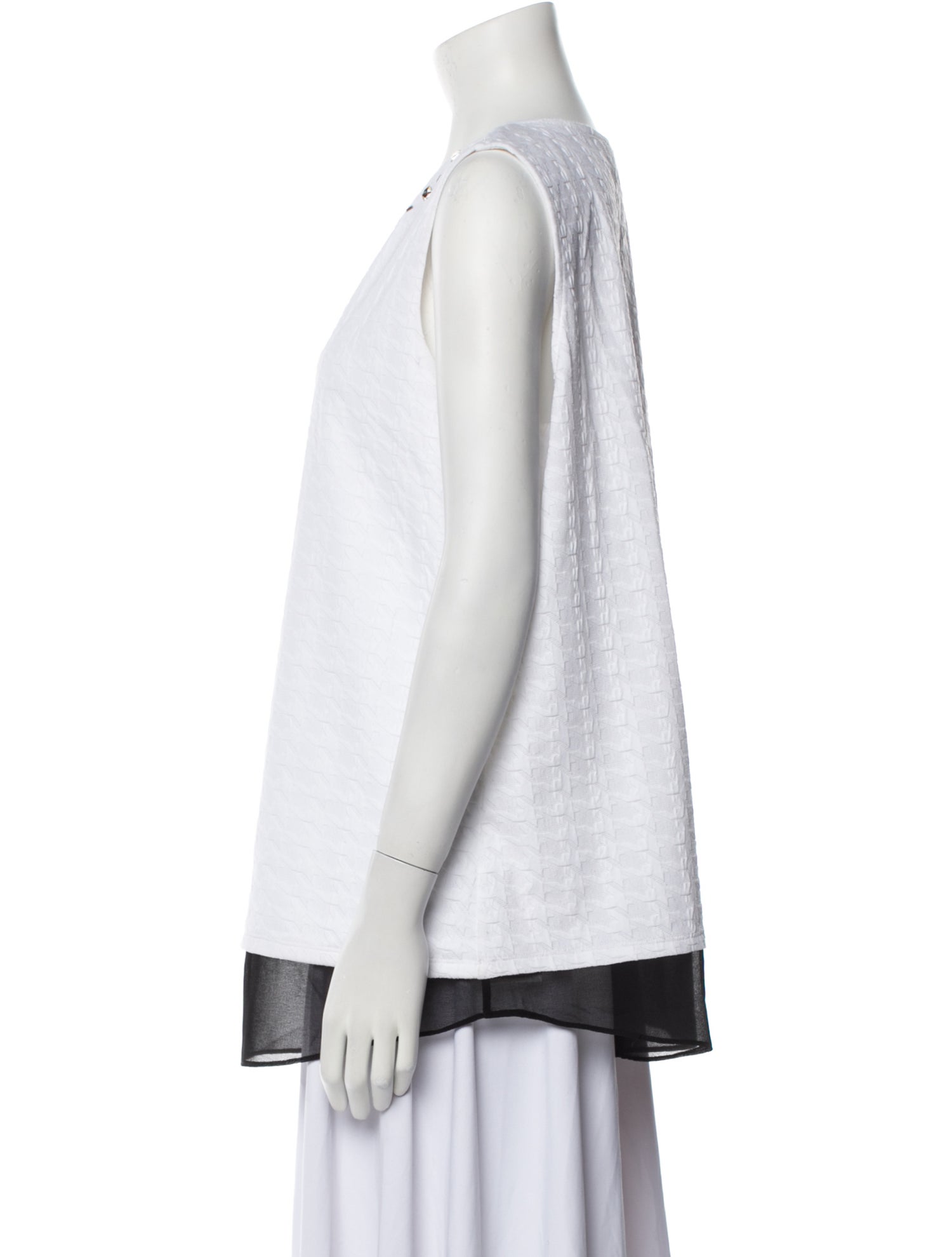 Karl Lagerfeld Scoop Neck Sleeveless Tunic