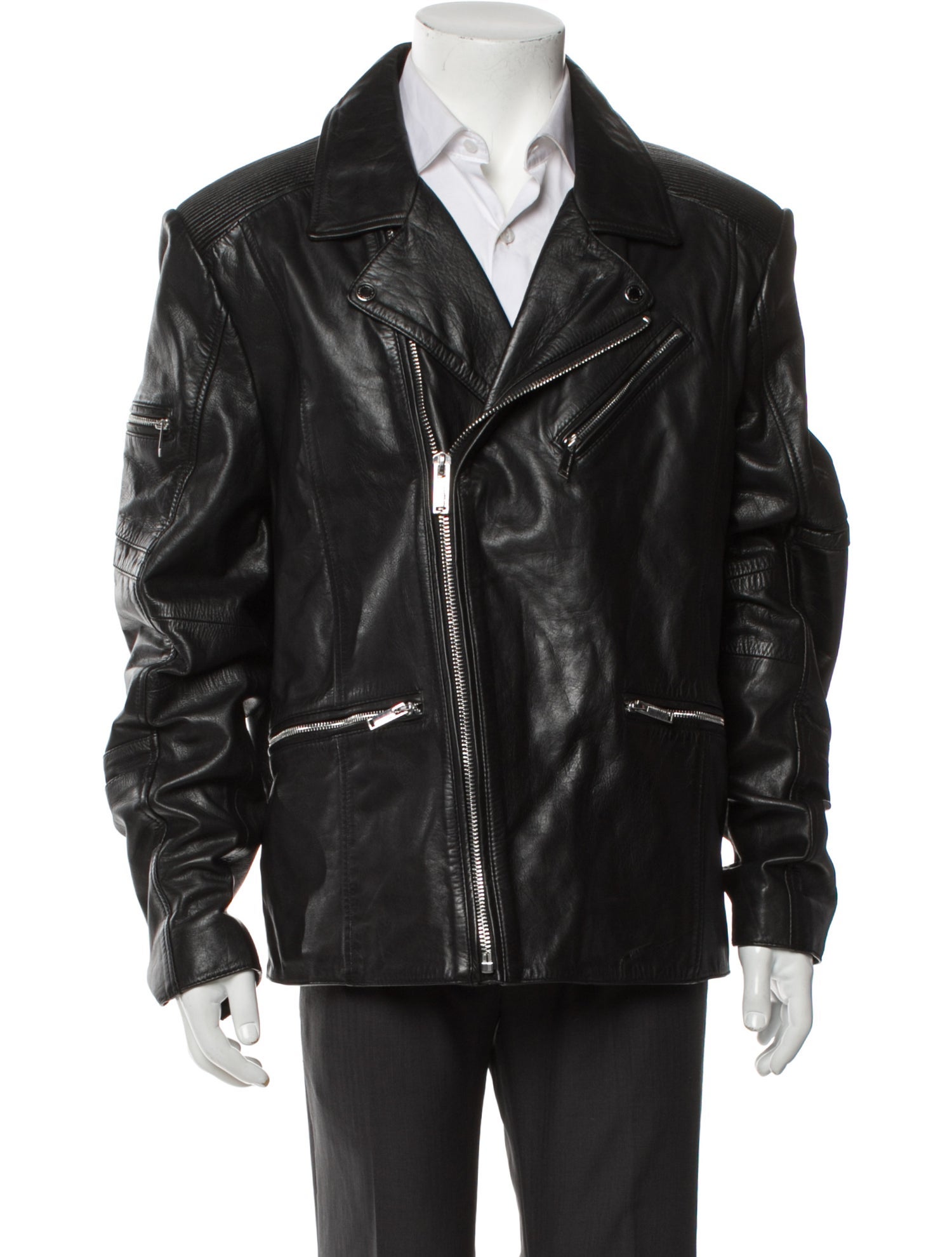 Karl Lagerfeld Leather Moto Jacket