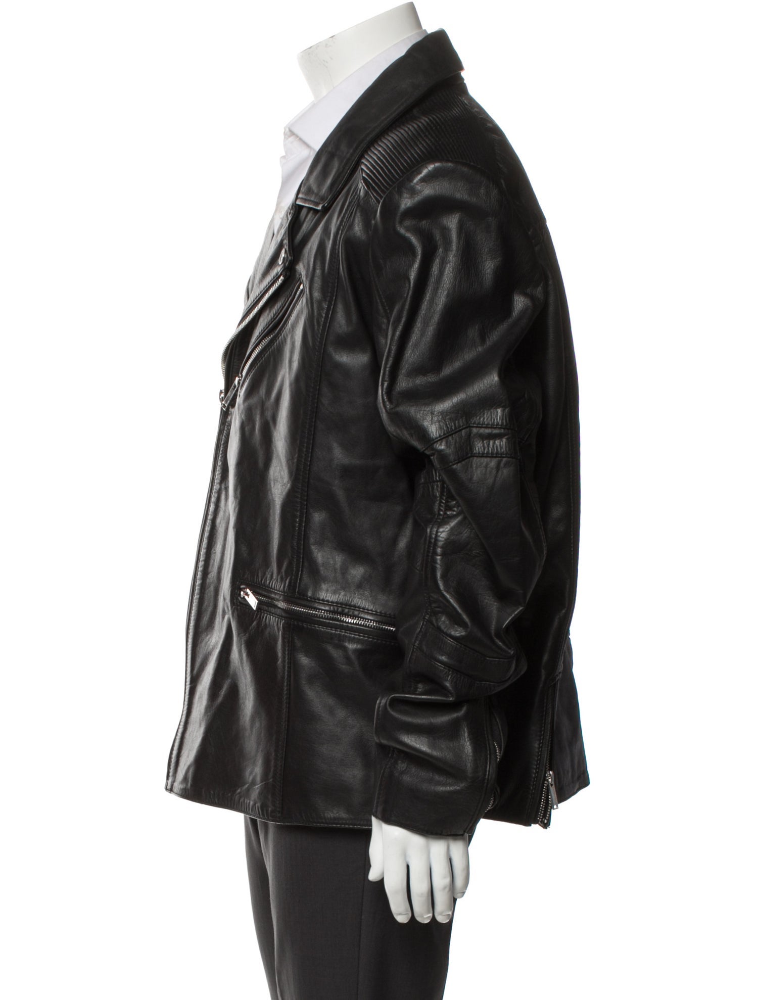 Karl Lagerfeld Leather Moto Jacket
