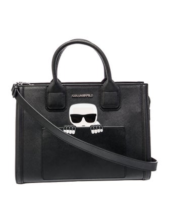 Karl Lagerfeld Saffiano Leather Top Handle Bag