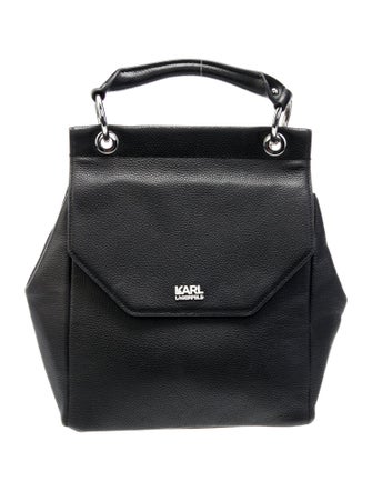 Karl Lagerfeld Leather Top Handle Bag