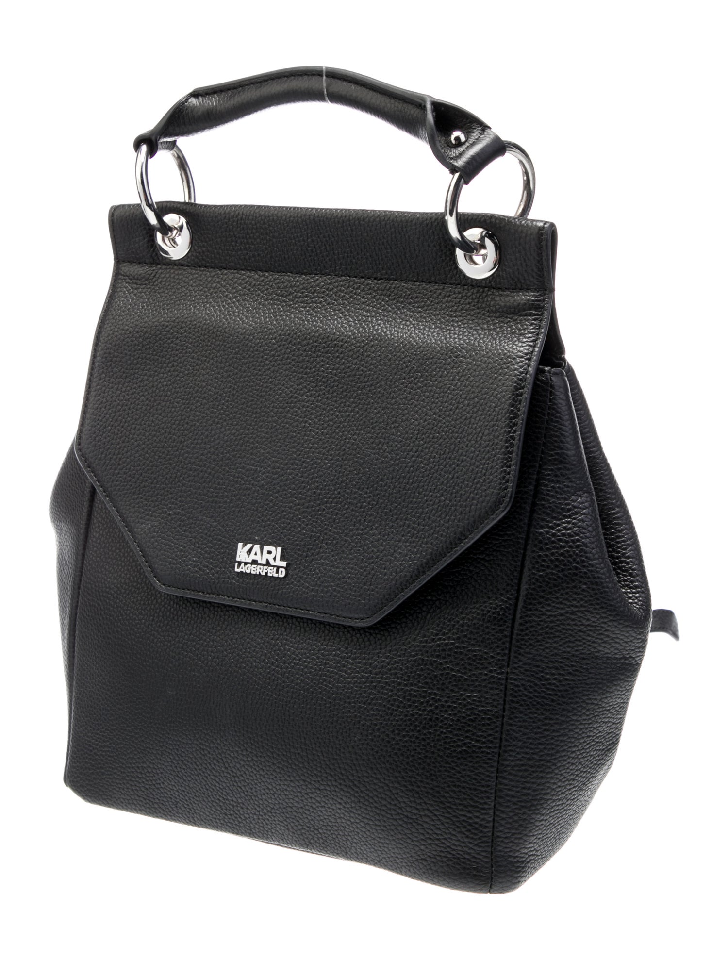 Karl Lagerfeld Leather Top Handle Bag