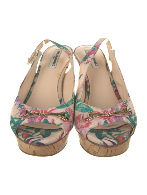 Karl Lagerfeld Printed Slingback Pumps