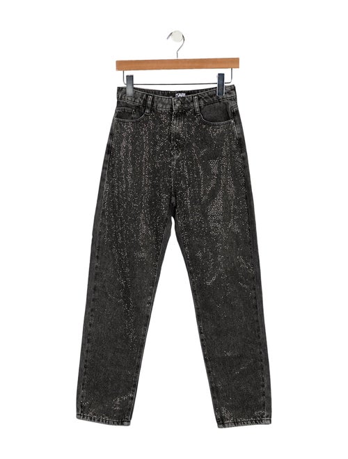 Karl Lagerfeld High-Rise Straight Leg Jeans