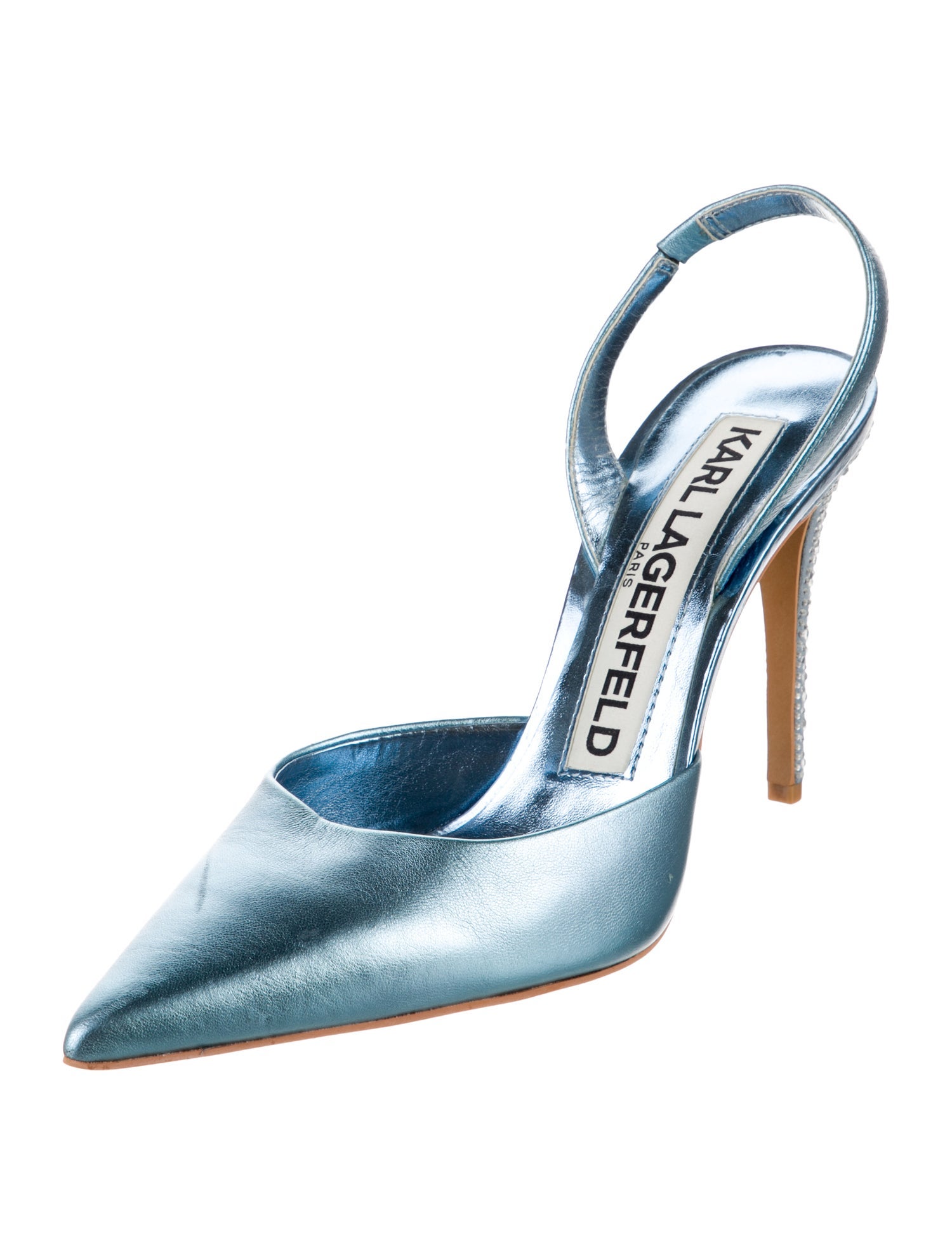 Karl Lagerfeld Satin Slingback Pumps
