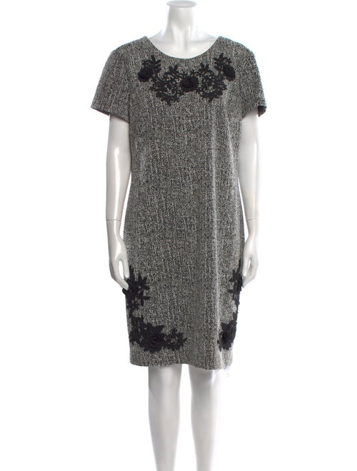 Karl Lagerfeld Tweed Pattern Knee-Length Dress
