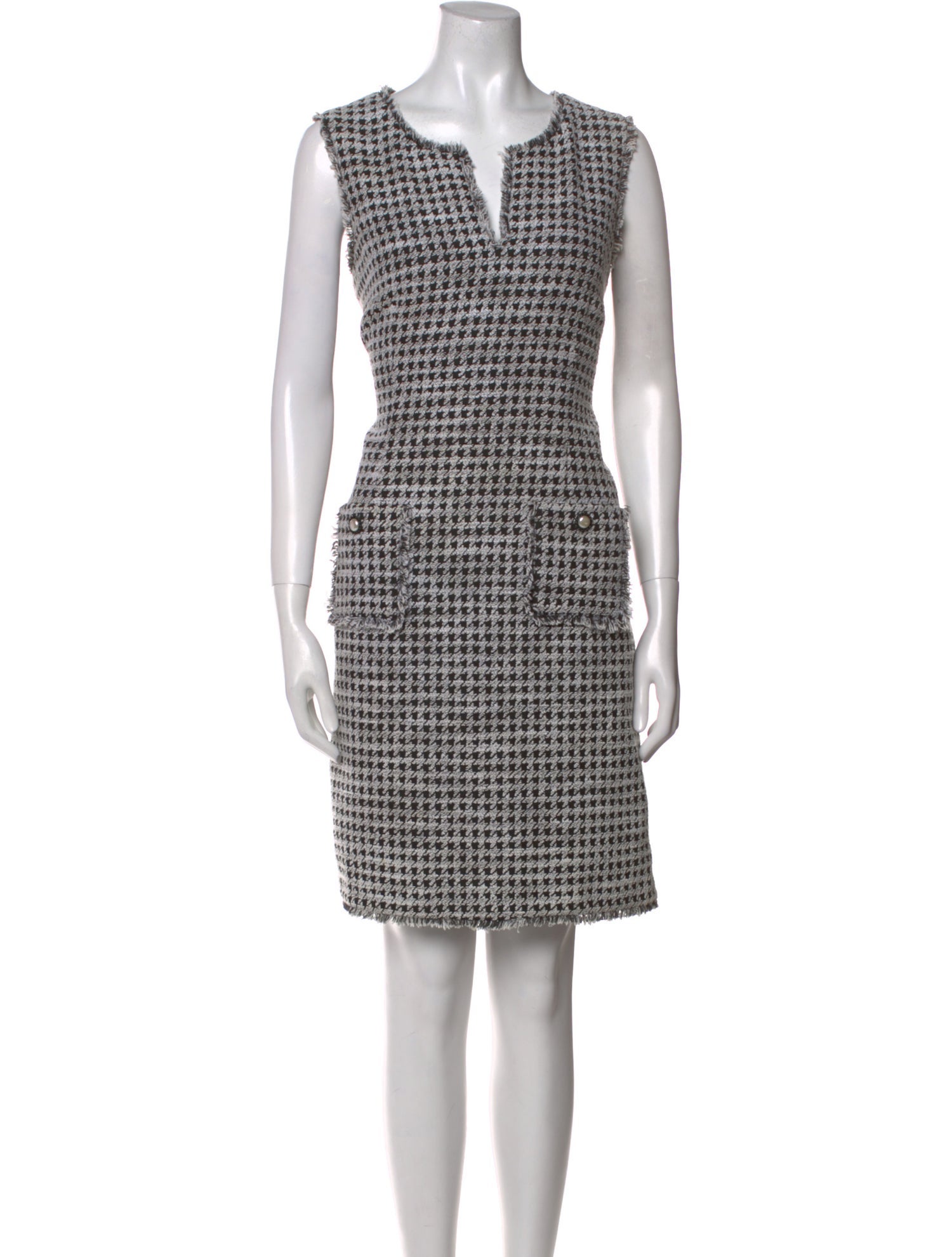 Karl Lagerfeld Houndstooth Print Mini Dress
