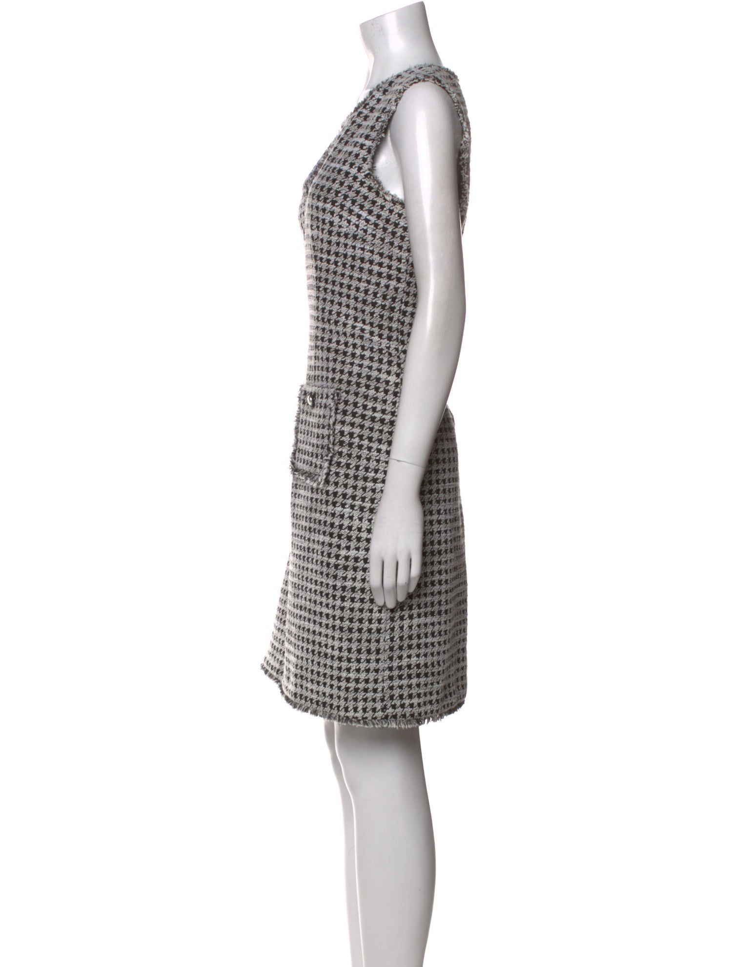 Karl Lagerfeld Houndstooth Print Mini Dress