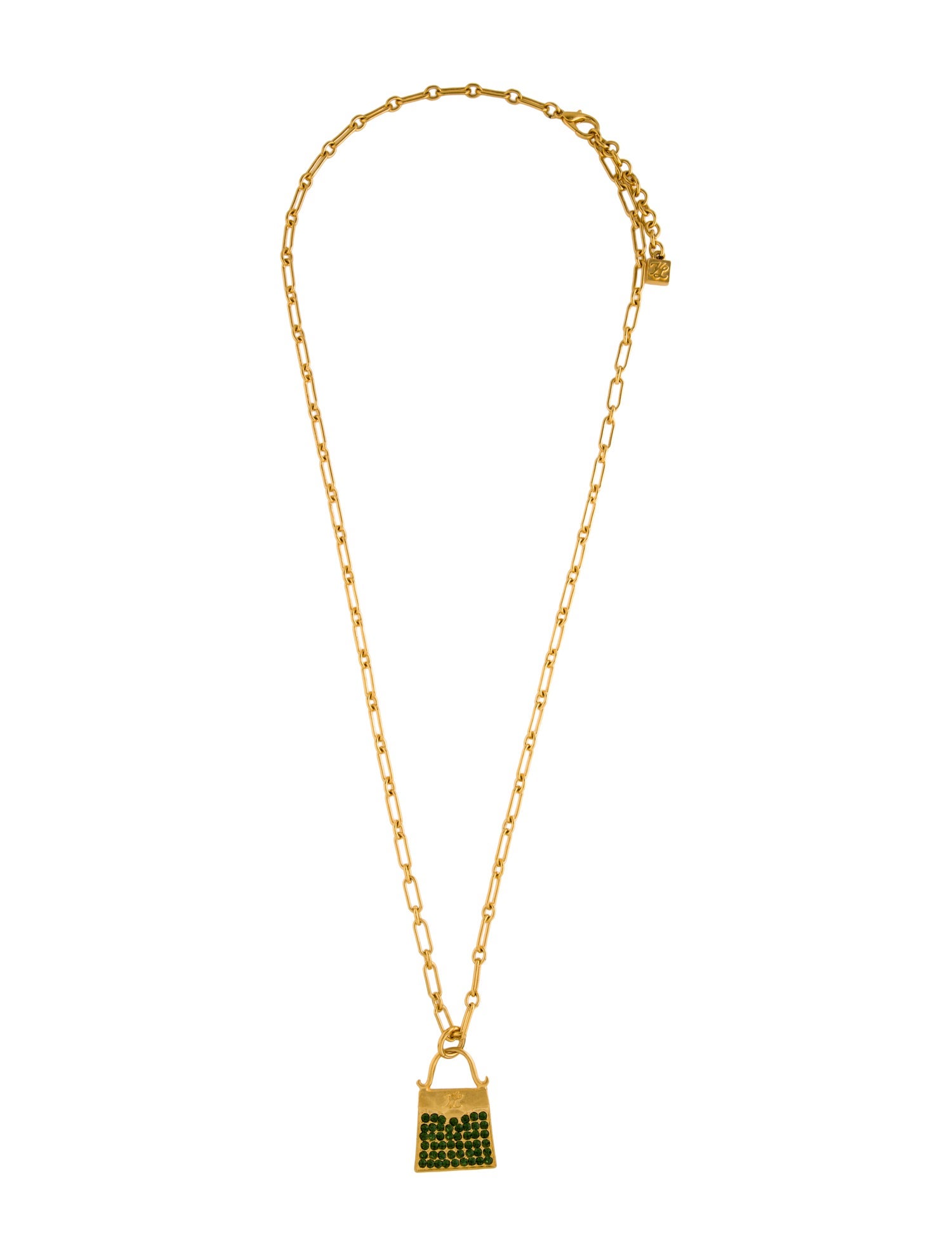 Karl Lagerfeld Crystal Hand Bag Pendant Necklace