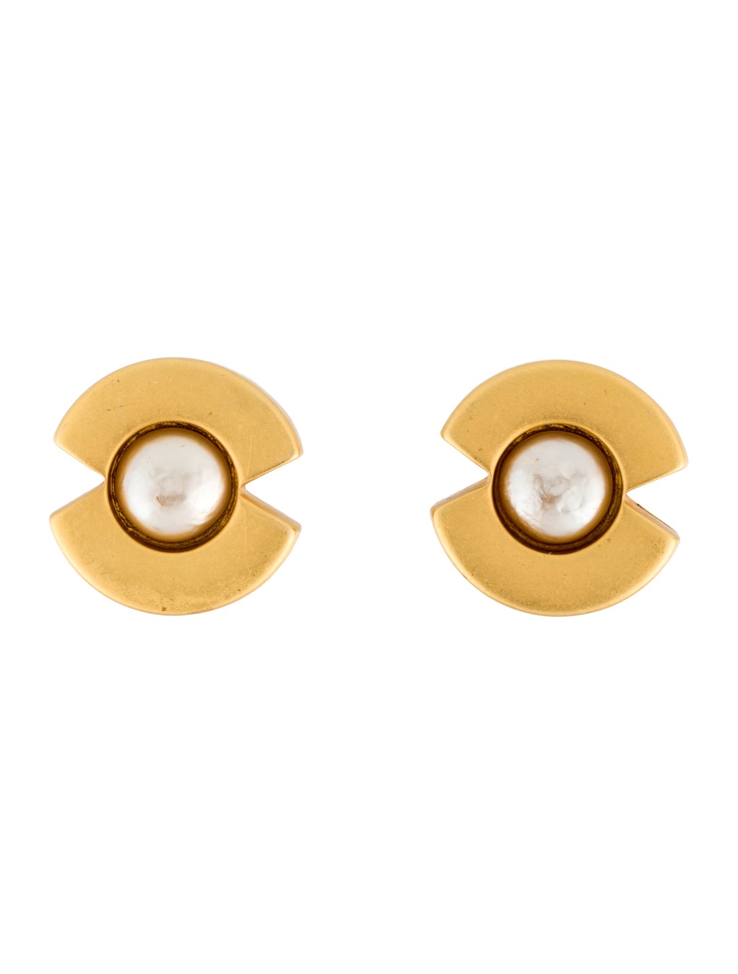 Karl Lagerfeld Faux Pearl Clip-On Earrings