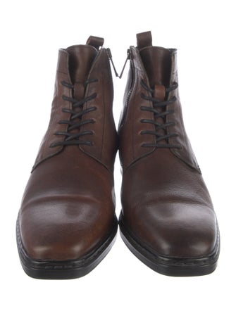 Karl Lagerfeld Leather Lace-Up Boots