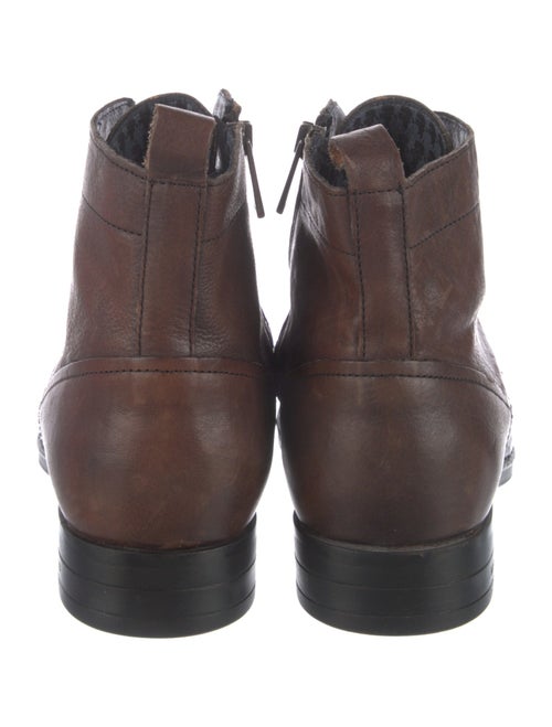 Karl Lagerfeld Leather Lace-Up Boots