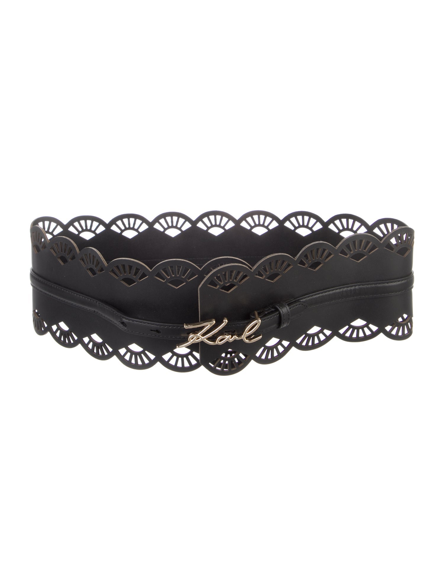 Karl Lagerfeld Wide Leather Belt