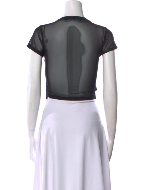 Karl Lagerfeld Crew Neck Short Sleeve Crop Top