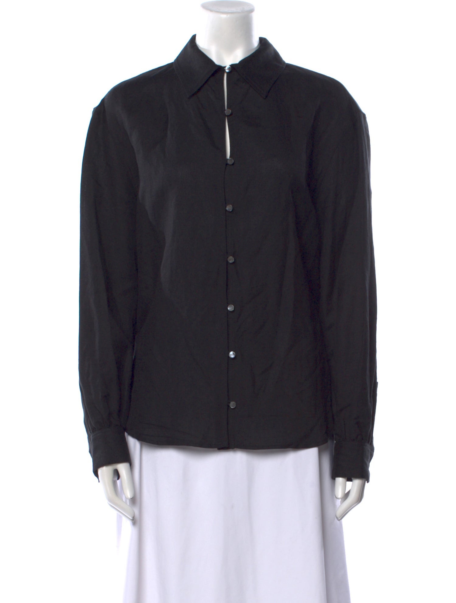 Karl Lagerfeld Long Sleeve Button-Up Top