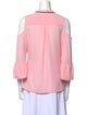 Karl Lagerfeld Crew Neck Three-Quarter Sleeve Blouse