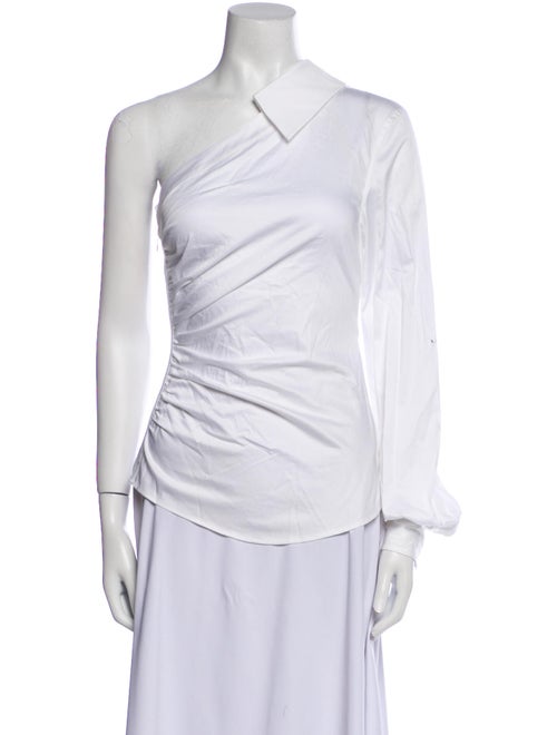 Karl Lagerfeld One-Shoulder Long Sleeve Top