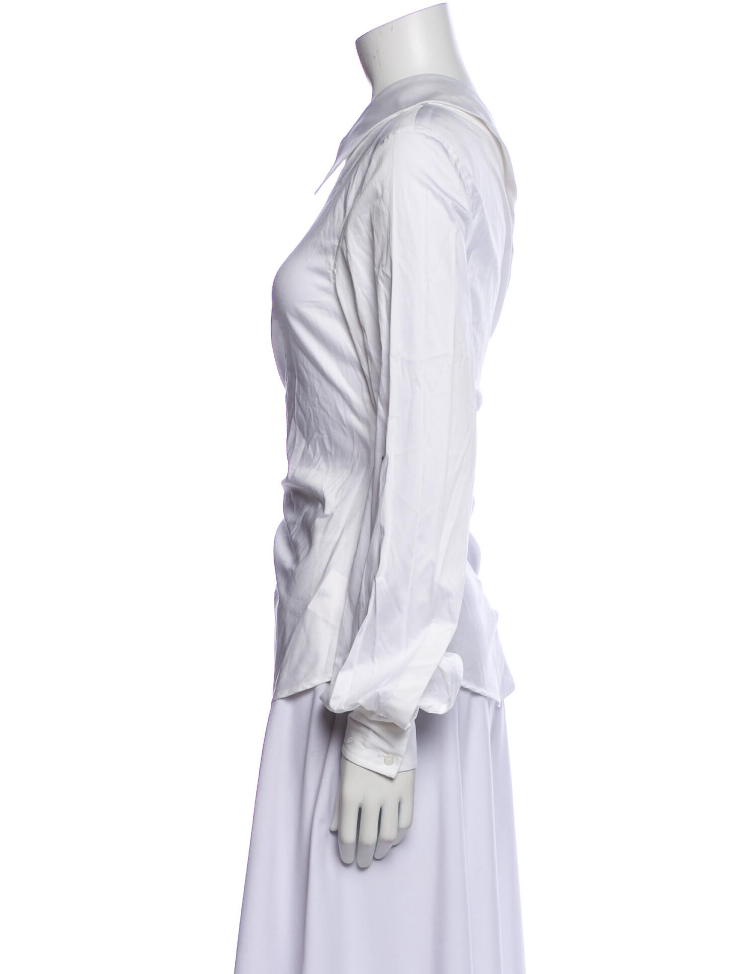 Karl Lagerfeld One-Shoulder Long Sleeve Top