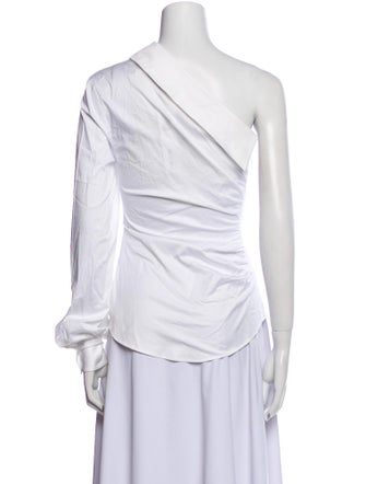 Karl Lagerfeld One-Shoulder Long Sleeve Top