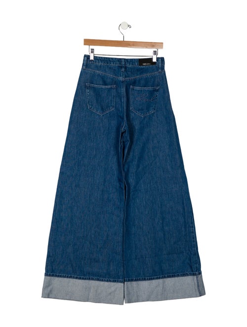 Karl Lagerfeld High-Rise Wide Leg Jeans